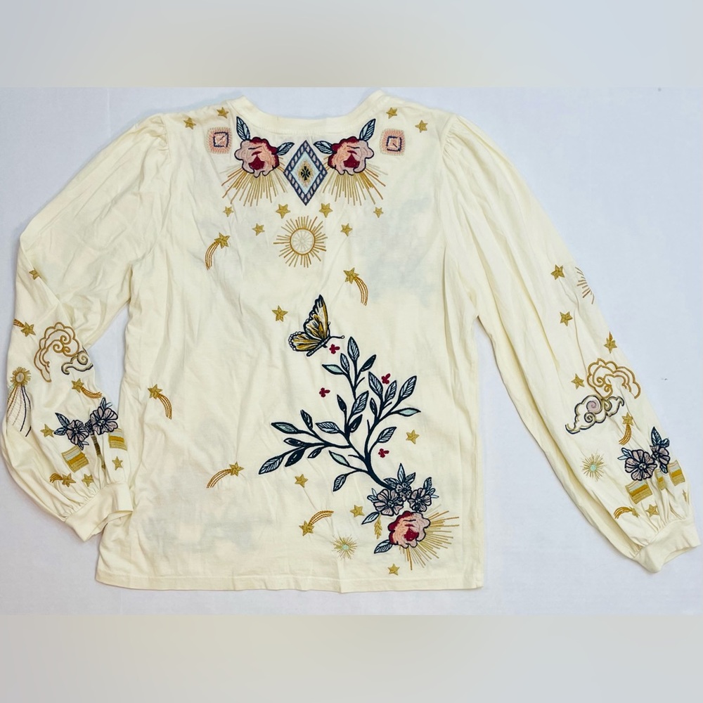 Women’s size small. Johnny Was long sleeve “Selah” long sleeve shirt. Cream - Picture 4 of 9